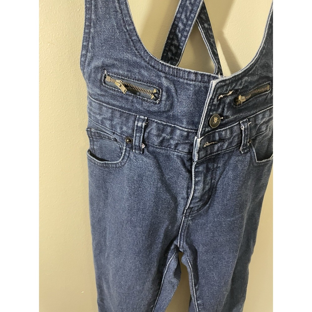 Vintage Denim Overall Waiters XS Railroad Y2K 90's Indie Streetwear Belt Loop - Picture 7 of 8